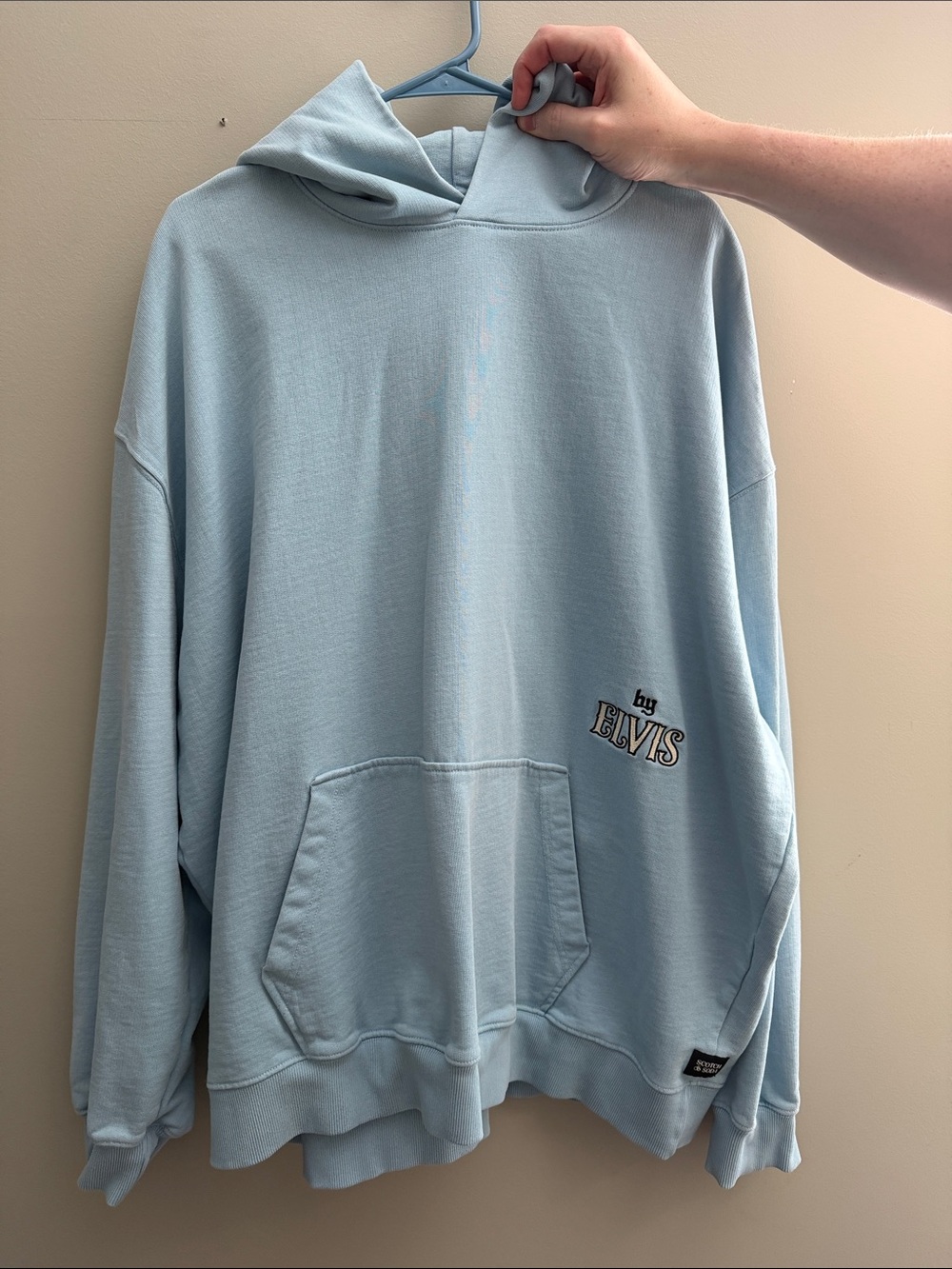 Scotch & Soda Pale Blue 'by ELVIS' Pullover Hoodie